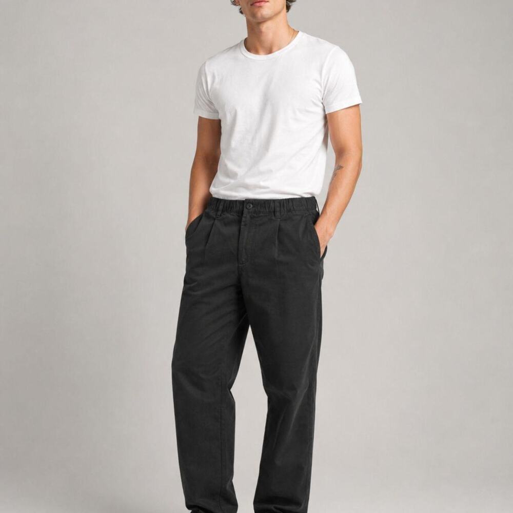 Hm black relaxed fit pull on pants